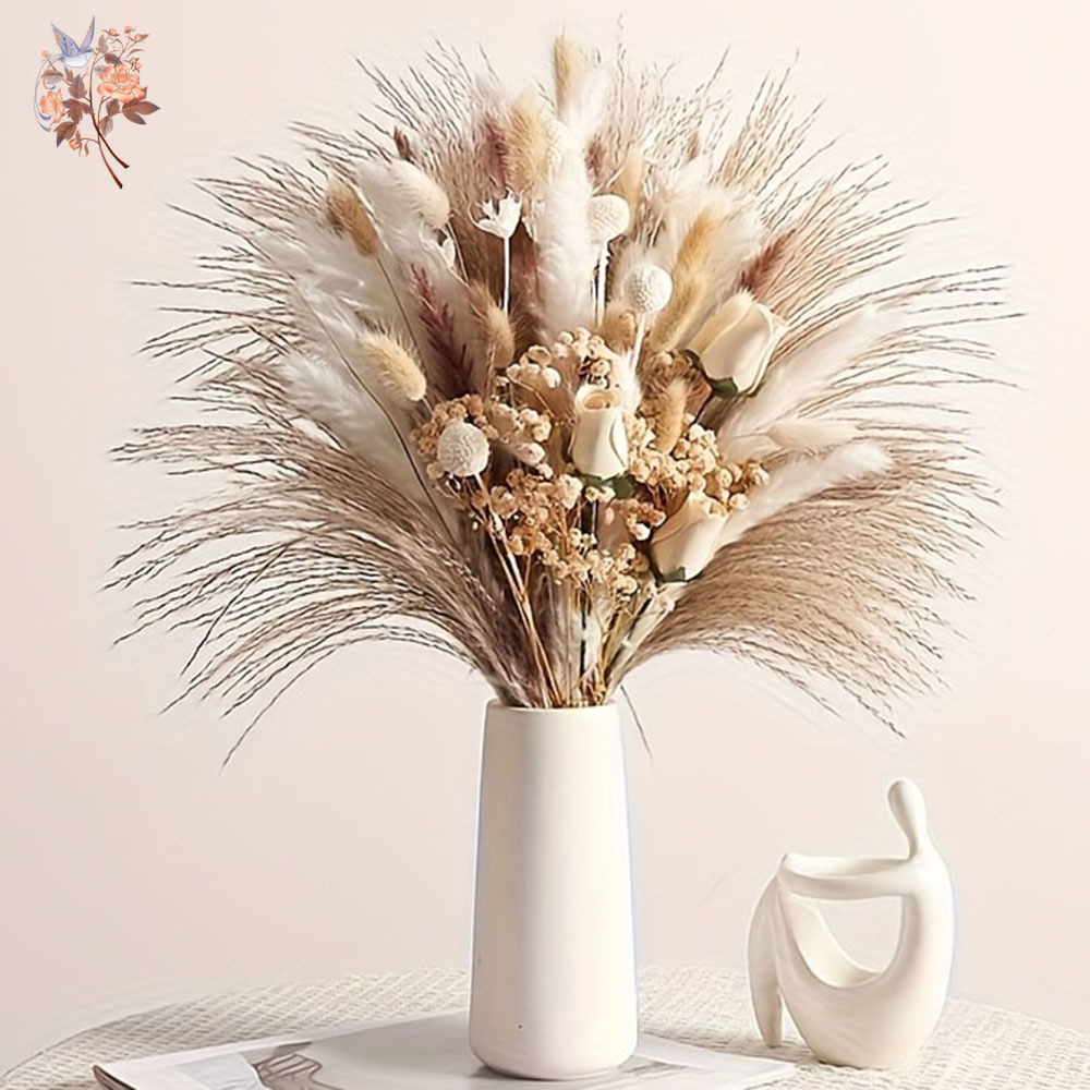 Baby Breath Dried - 80Pcs Artificial Dried Flowers Bouquet for
