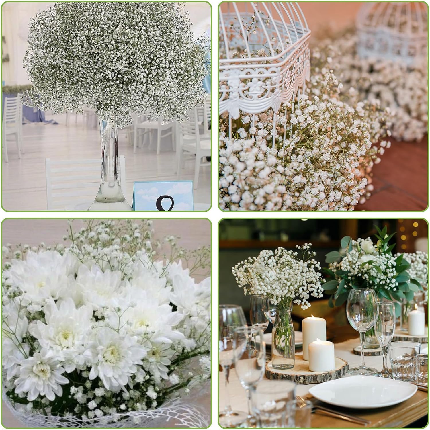 20/50pcs Artificial Plastic Fl - Baby Breath Dried review and price