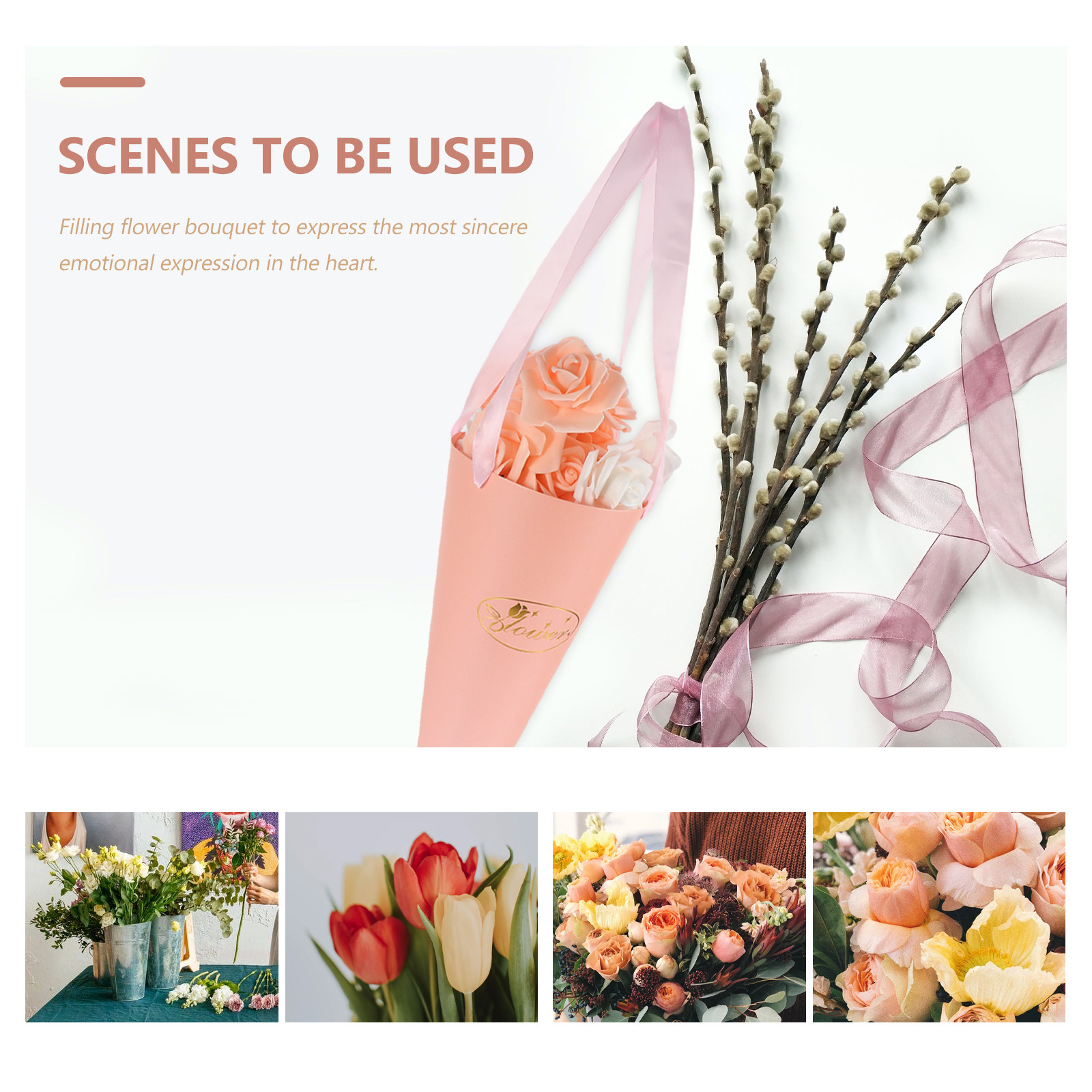 6Pcs Flower Bouquet Bags Chic  - Florist Supply Shop review and price